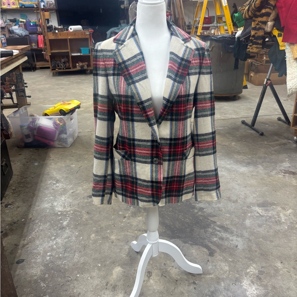 Plaid Women's Blazer Jacket